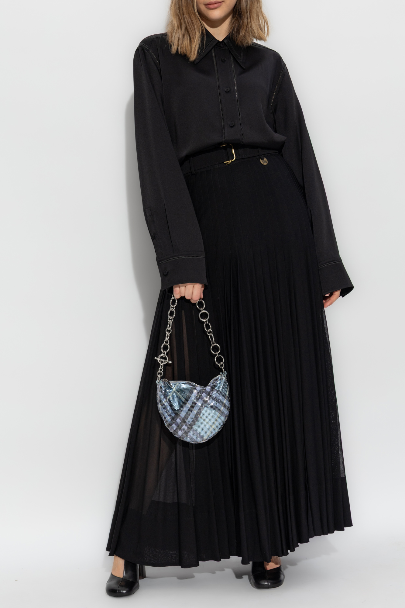 スカート Burberry SS25 Pleated skirt (8107609 BLACK) FF125BD1-12DE-41C5-87EA-